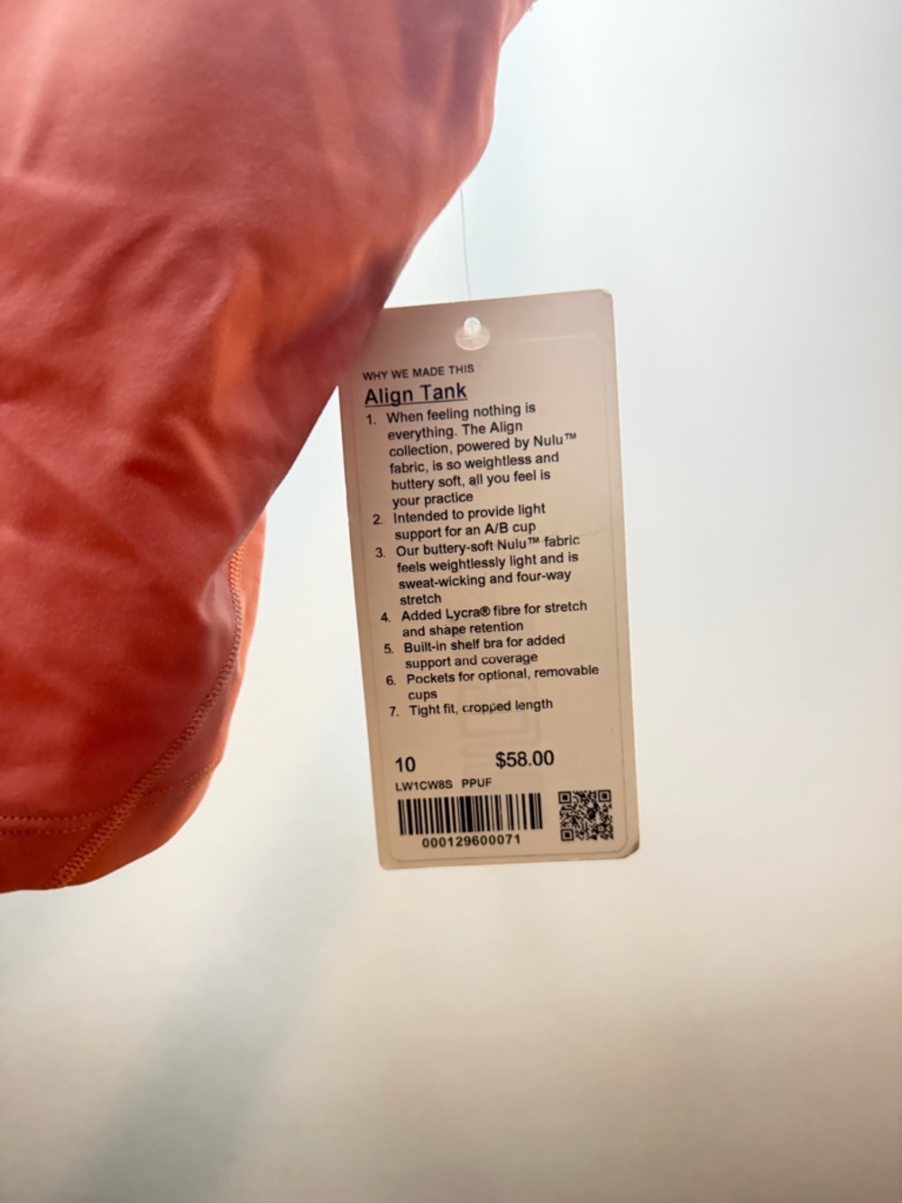 lululemon athletica Align Tank in Coral-Red - Picture 4 of 4